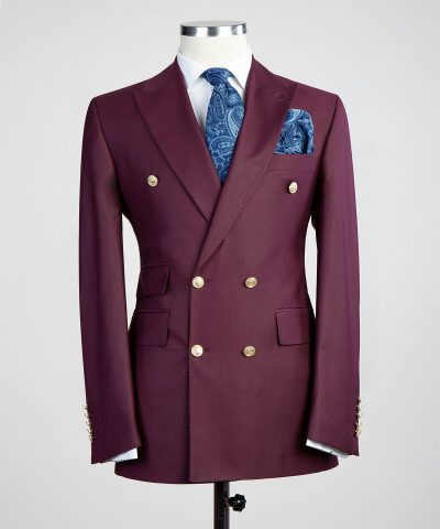 The Hutchison Burgundy Suit