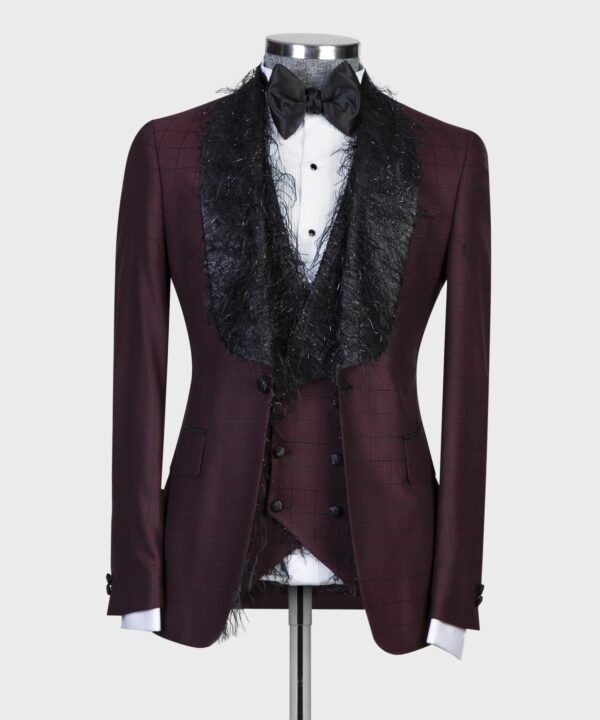 Fringed Collar Tuxedo