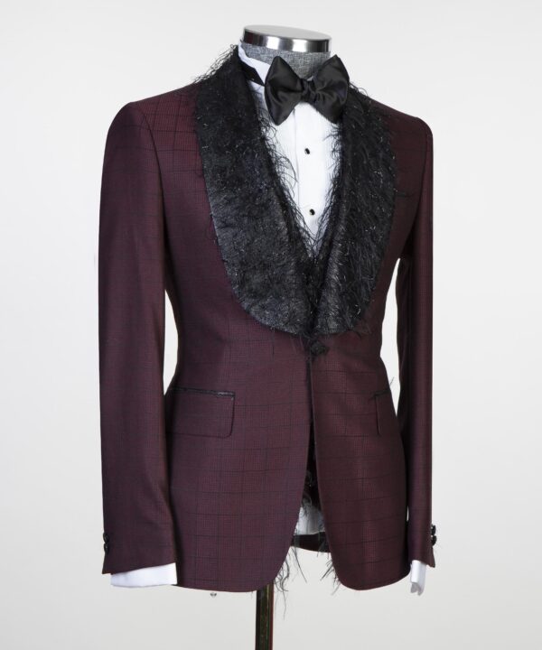 Fringed Collar Tuxedo - Image 2