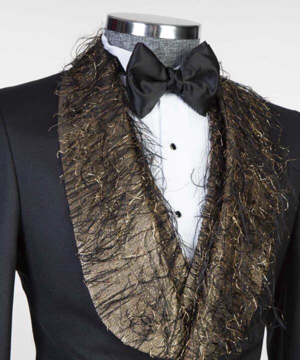 Fringed Collar Tuxedo - Image 3