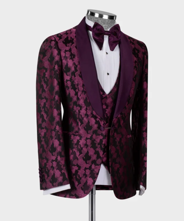 Double Lapeled Purple Tuxedo - Image 3