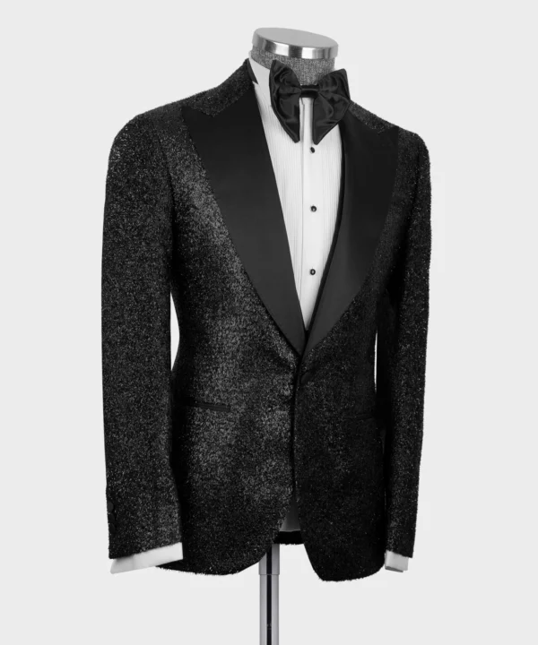 Black Glitter Classic Tuxedo - Image 3