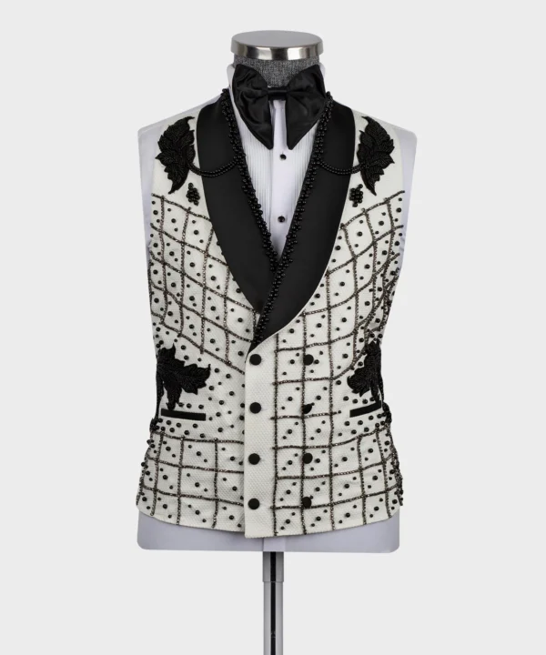 Crystal Stone Special White Tuxedo - Image 6