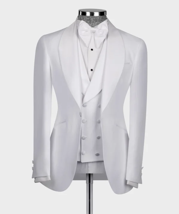 White Stain Collar White Tuxedo