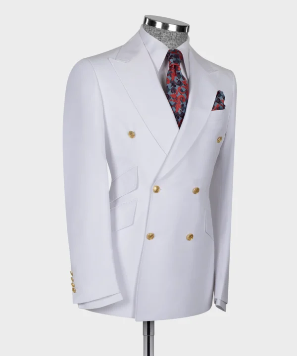 Double Breasted Gold Button Men’s Suit - Image 2