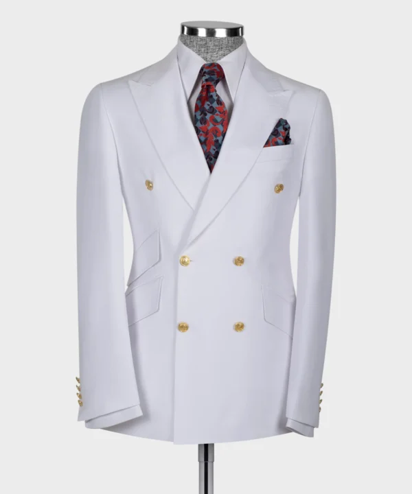 Double Breasted Gold Button Men’s Suit