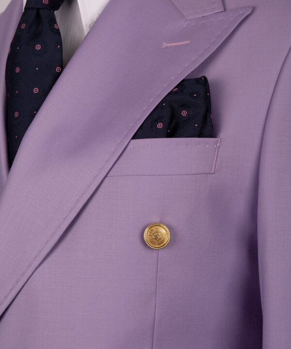 Double Breasted Gold Button Men’s Suit - Image 3