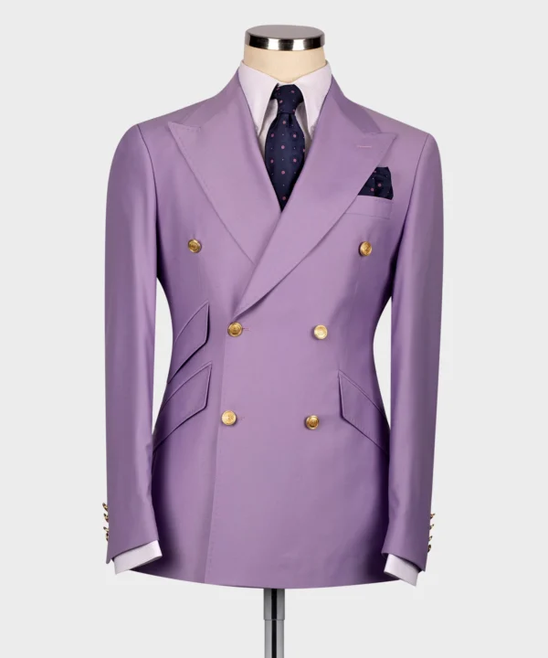 Double Breasted Gold Button Men’s Suit