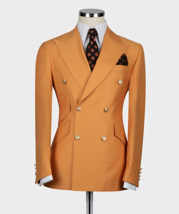 Double Breasted Gold Button Men’s Suit