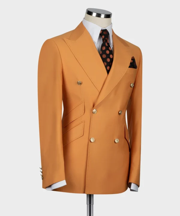 Double Breasted Gold Button Men’s Suit - Image 2