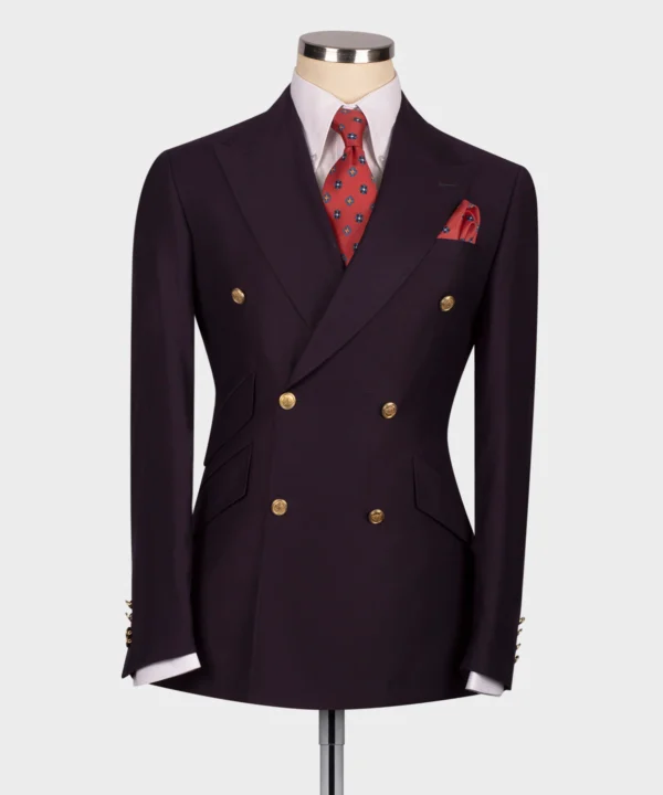 Double Breasted Gold Button Men’s Suit