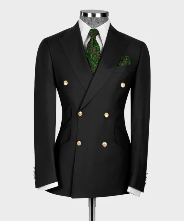 Double Breasted Gold Button Men’s Suit