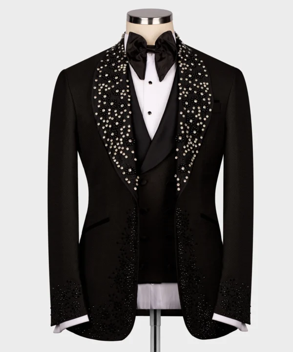 Handmade Custom Desing Black Tuxedo - Image 2