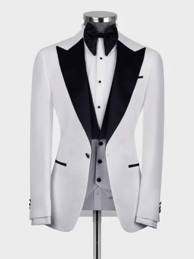 Black Collar Classic White Tuxedo