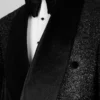 Black Velvet Collar Glitter Tuxedo - Image 3