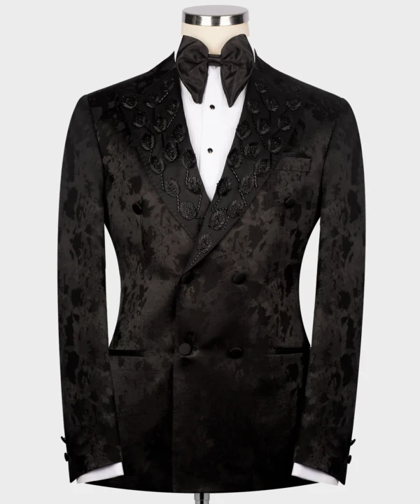 Black Patterned Custom Tuxedo