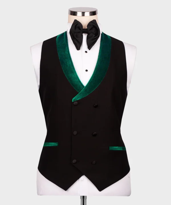 Satin Collar Green Velvet Tuxedo - Image 5