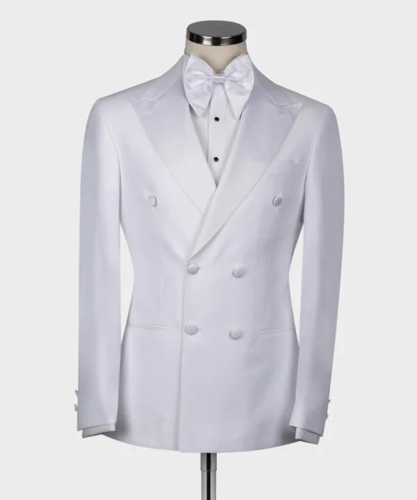 White Satin Collar White Classic Tuxedo