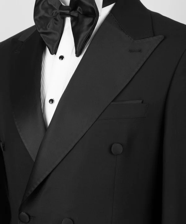 Black Satin Collar Black Classic Tuxedo - Image 2