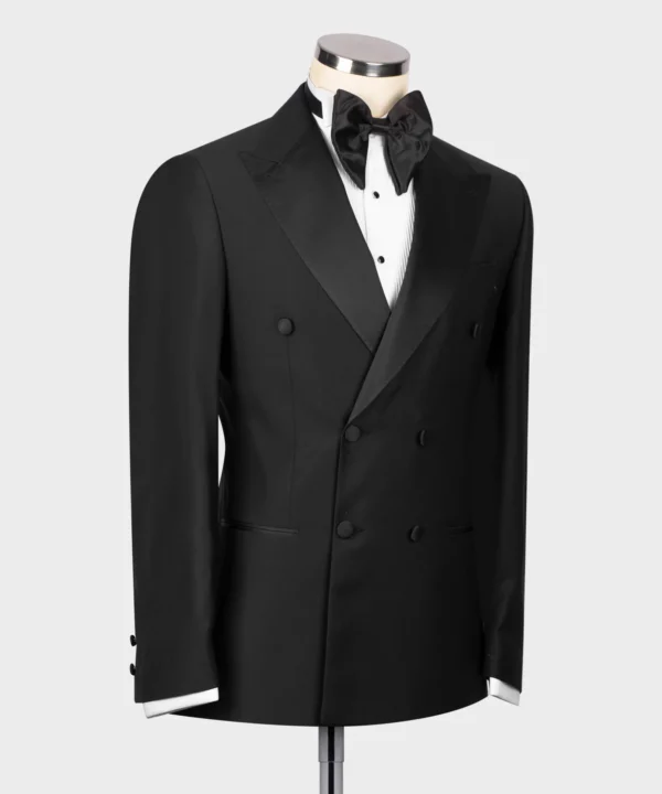Black Satin Collar Black Classic Tuxedo - Image 3