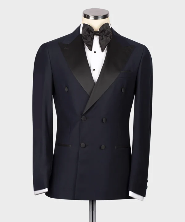 Black Satin Collar Navy Classic Tuxedo