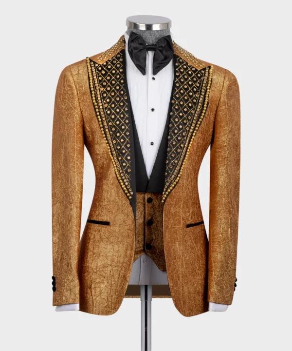 Cracked Gold Pattern Custom Tuxedo - Image 2