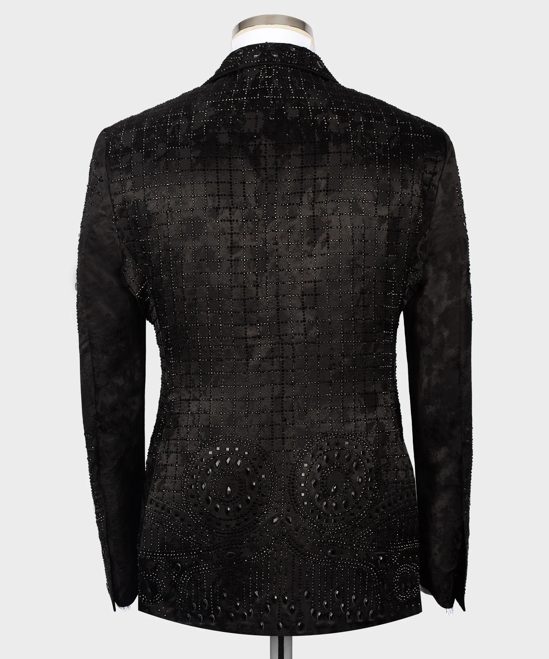 Black Black Authentic Embroidered Detail Tuxedo - Image 3