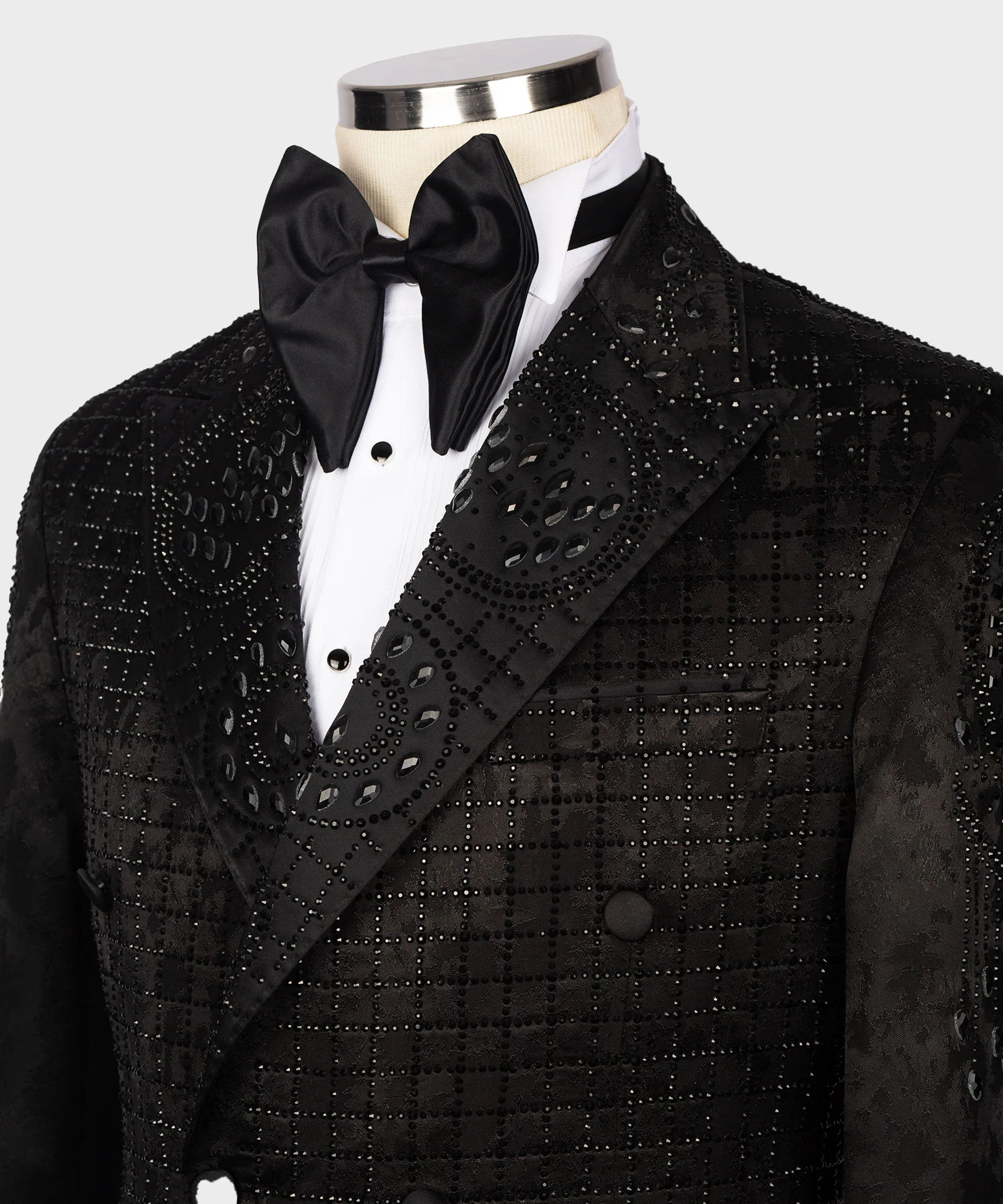Black Black Authentic Embroidered Detail Tuxedo - Image 4