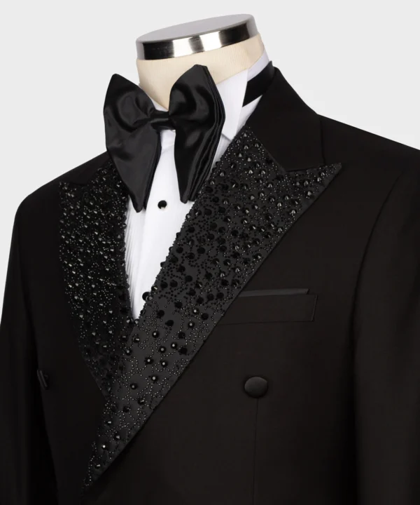 BlackGemstone Embriored Black Tuxedo - Image 3