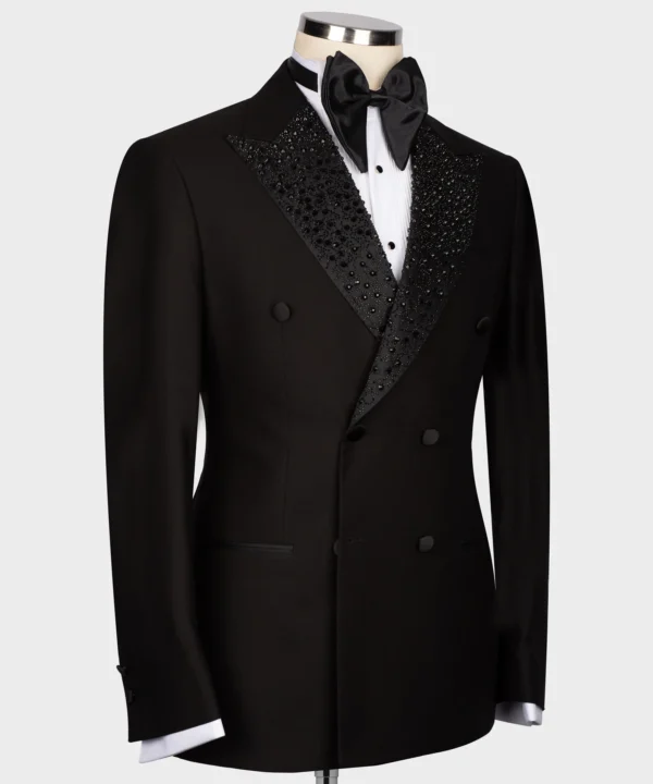 BlackGemstone Embriored Black Tuxedo - Image 2