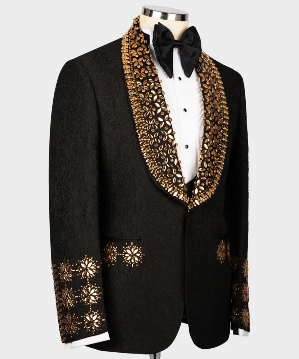 Gold Gem Stone Cream Special Tuxedo - Image 2