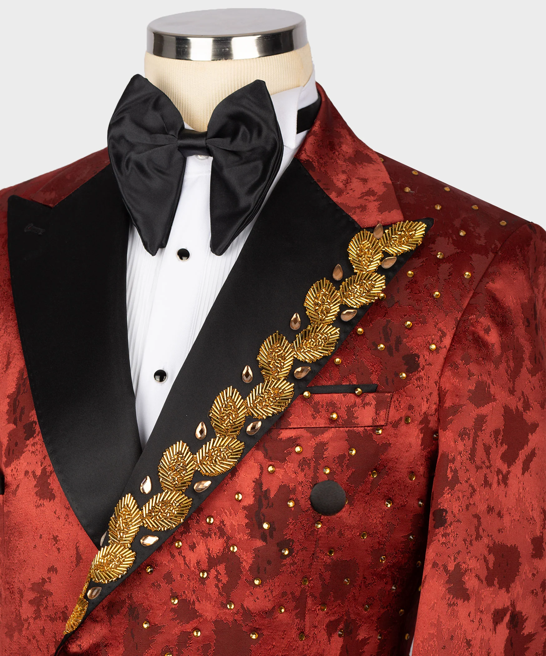 Red Patterned Custom Desing Tuxedo - Image 3