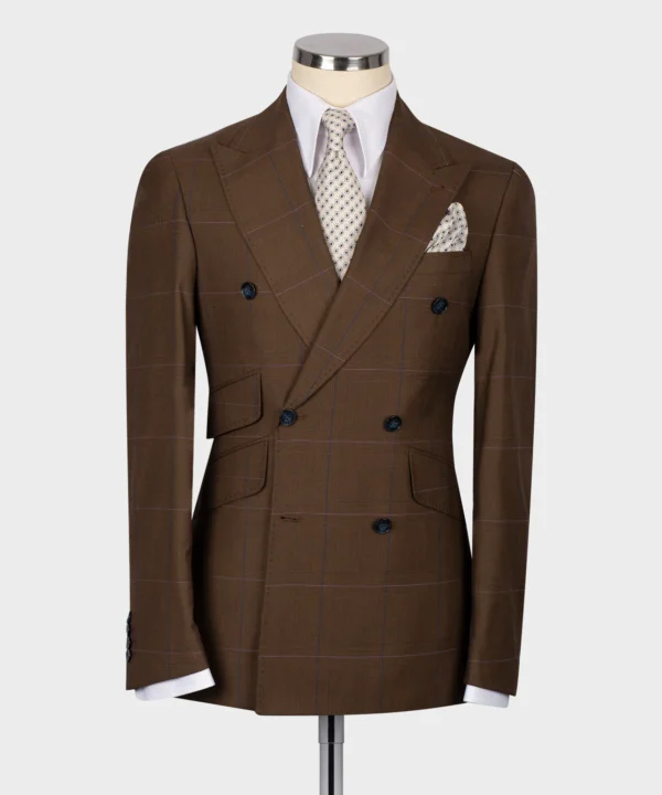 Double Breasted Gold Button Men’s Suit