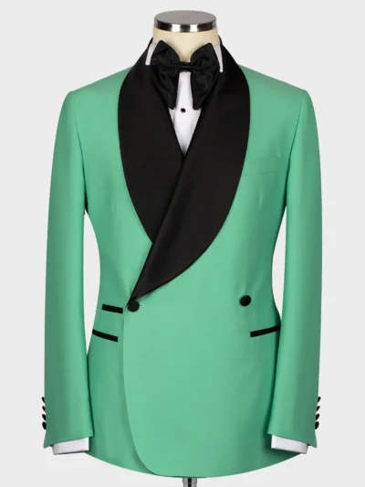Black Collar Green Tuxedo