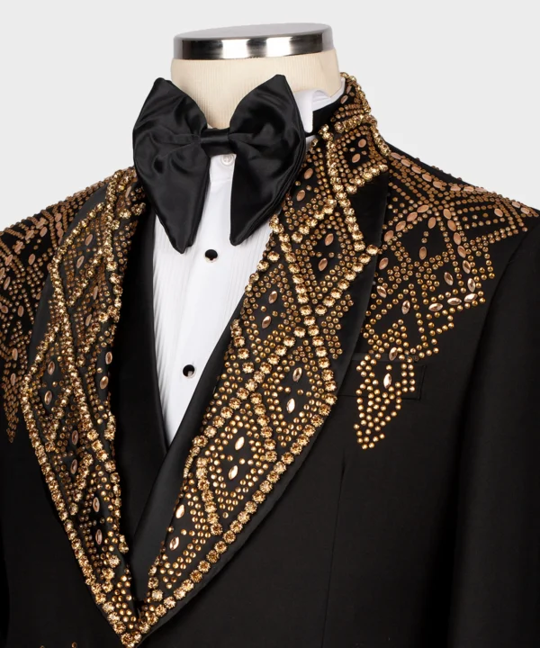 Gold Stone Embroidered Custom Desing Tuxedo - Image 4