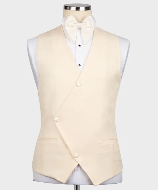 Cream Satın Collar Cream Tuxedo - Image 5