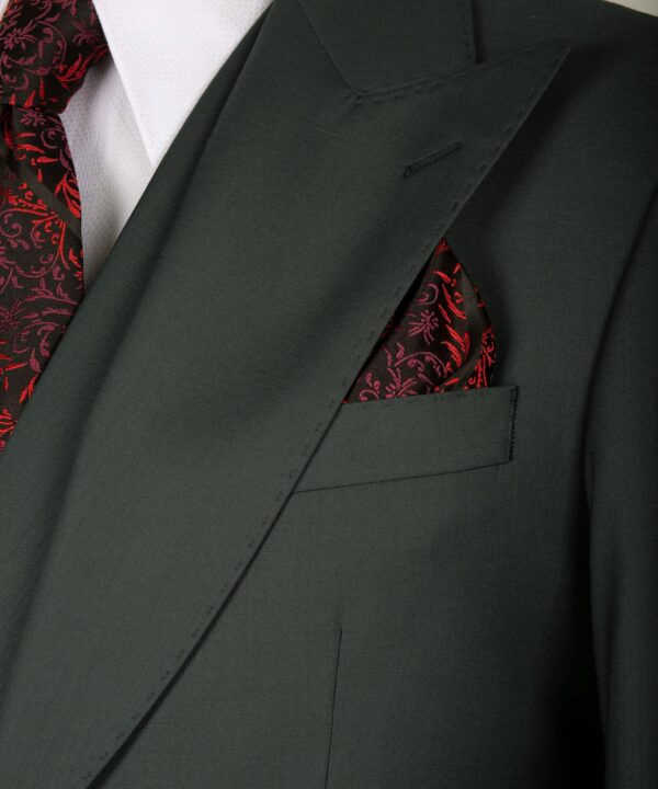 Classic Vest Suit Dark Green - Gold Button - Image 5