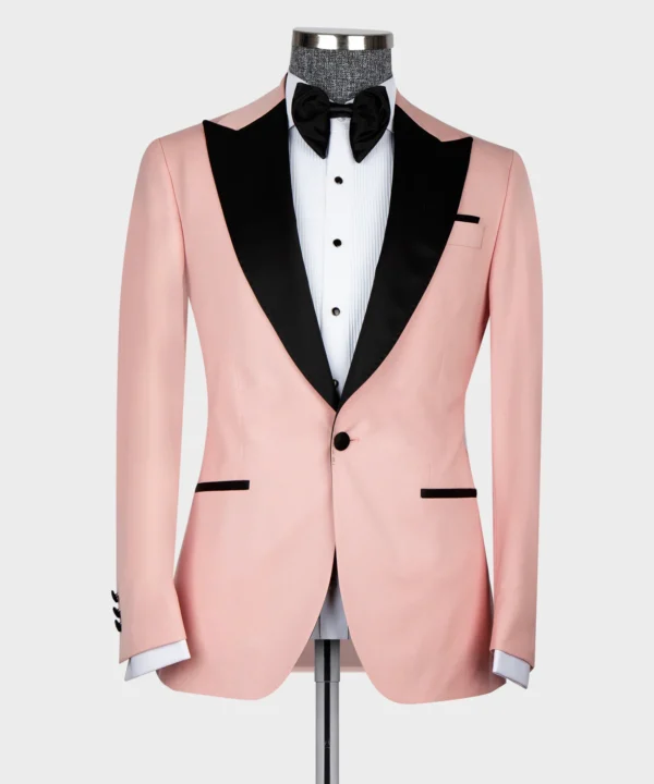 Pink – Black lapeled Tuxedo - Image 2