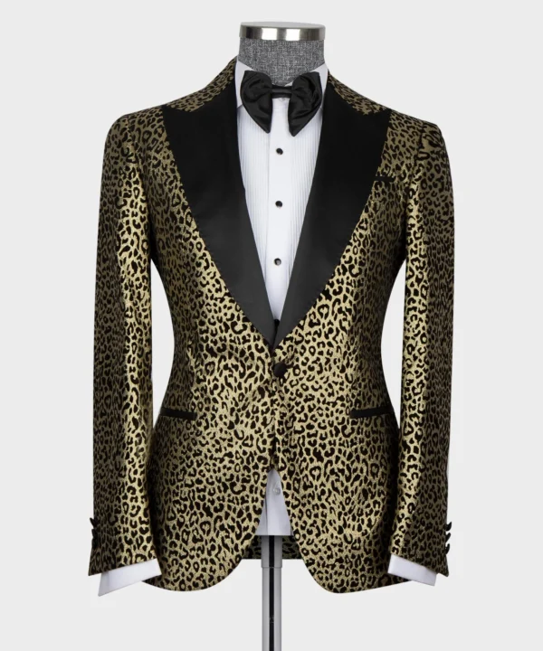 Leopard Print Tuxedo Gold-Black - Image 2