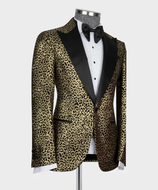 Leopard Print Tuxedo Gold-Black - Image 3