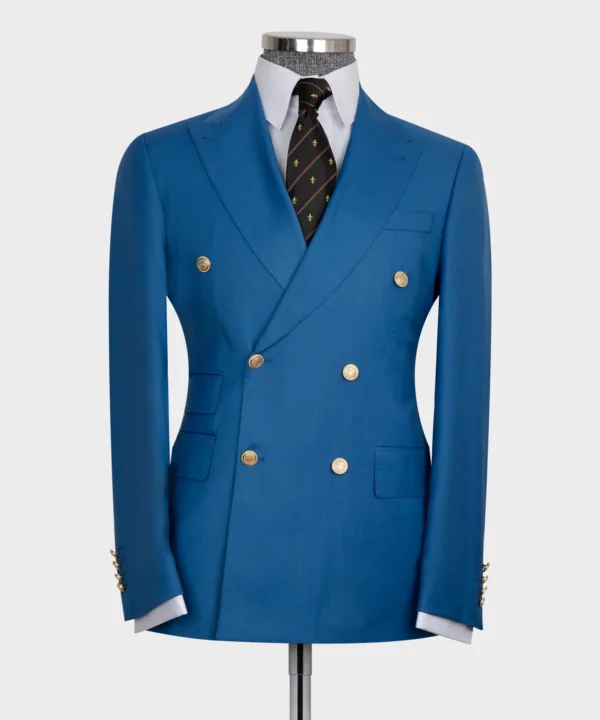 Double Breasted Gold Button Men’s Suit