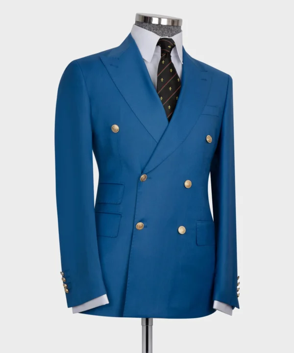 Double Breasted Gold Button Men’s Suit - Image 2