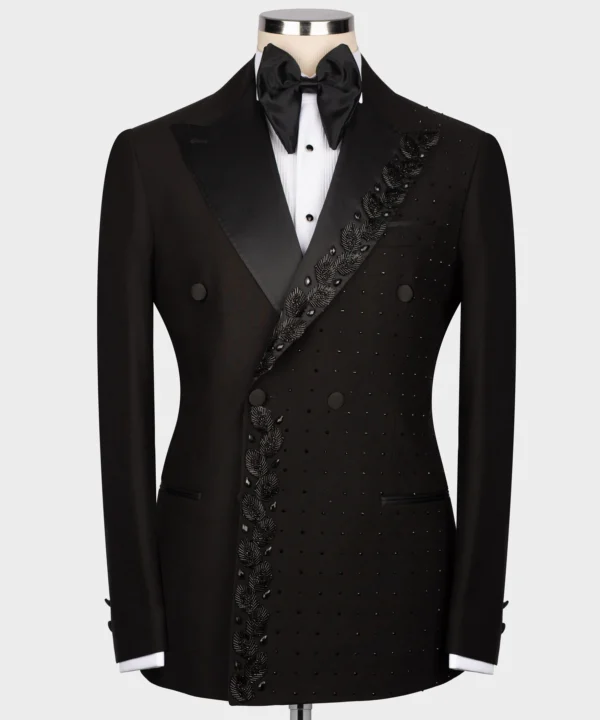 Black Patterned Custom Desing Tuxedo