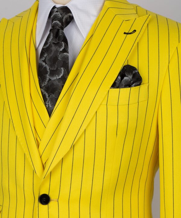 Striped Vest Suit - Yellow - Image 2