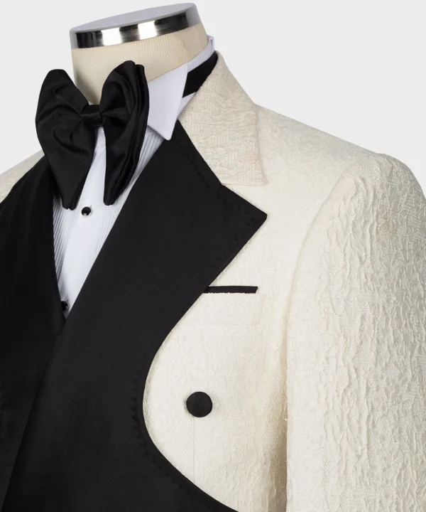 Double Breasted Tuxedo - Cream - Image 3