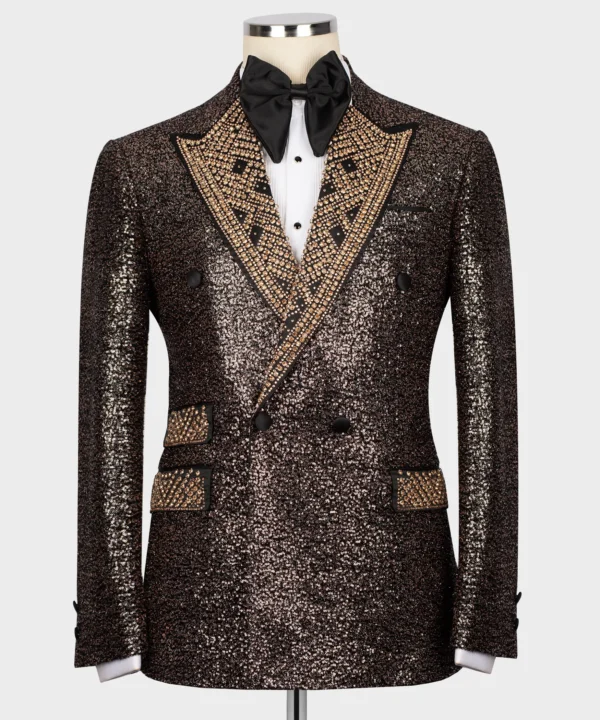 Stone embroidered Tuxedo - Copper