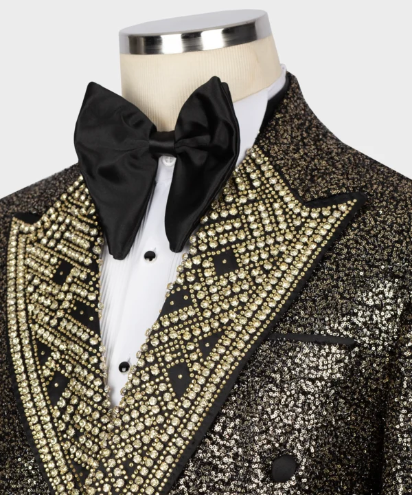 Stone embroidered Tuxedo - Yellow - Image 2