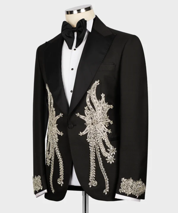 Stone Embroidered Tuxedo - Image 2