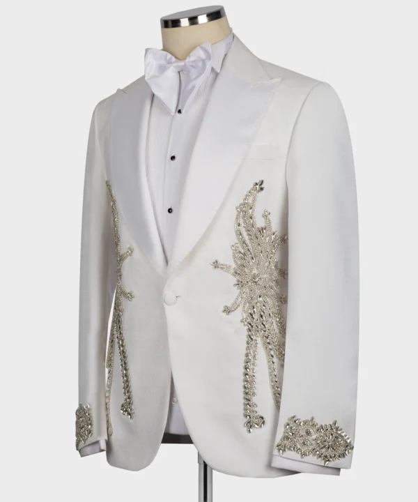 Stone Embroidered Tuxedo - Image 2