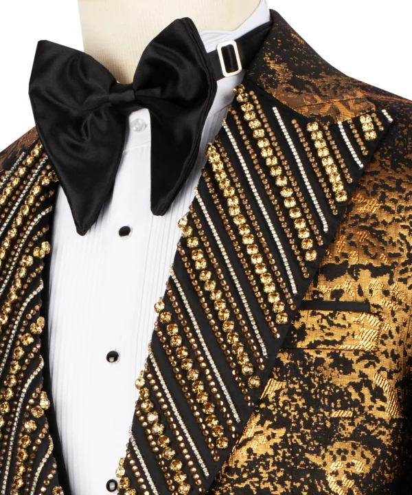 Gold Stone Embroidery Tuxedo - Image 3